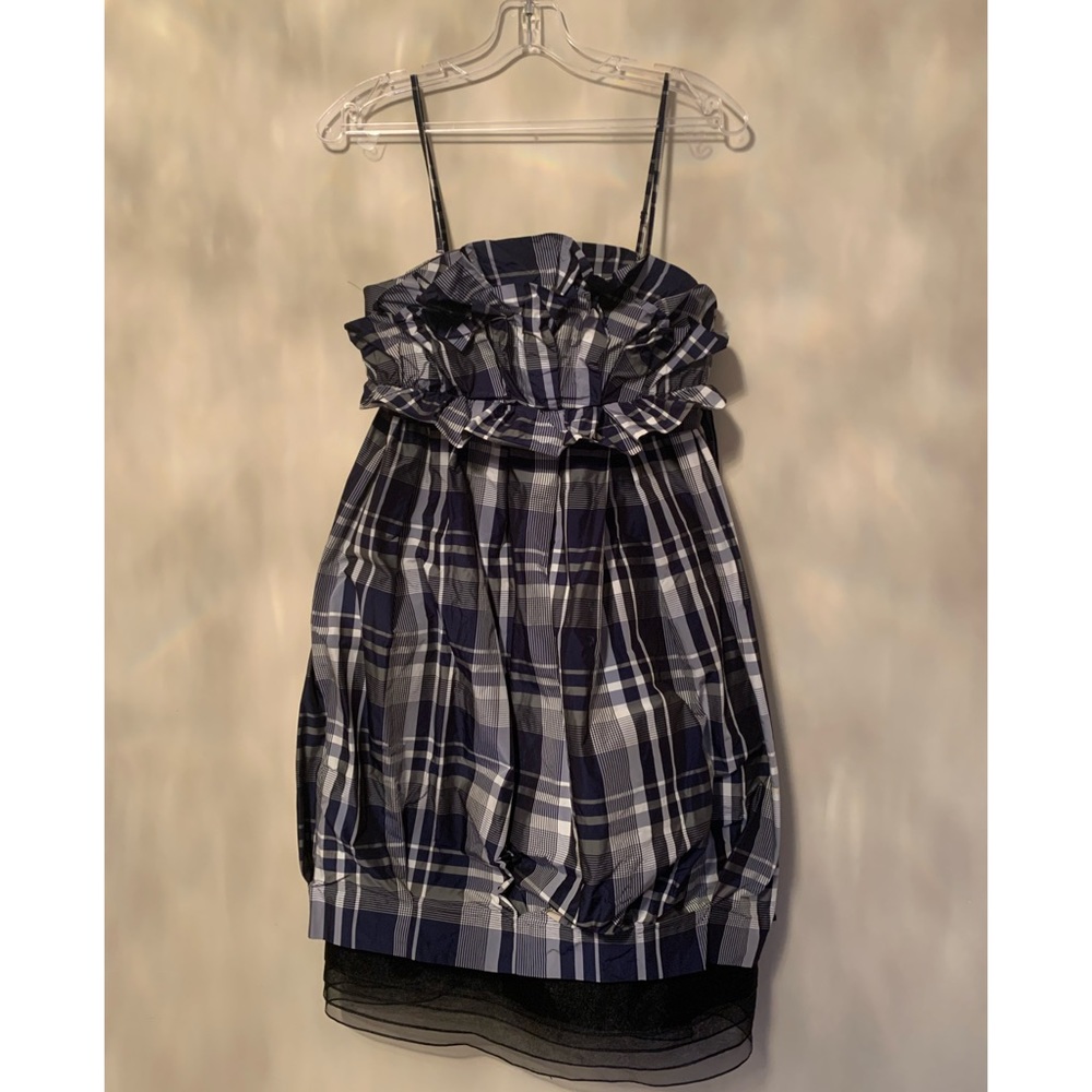 Ruffled plaid mini dress in perfect condition